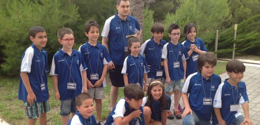 Luca Rey, Paula Suárez y Xulio Del Prado, en el Nacional Sub 10