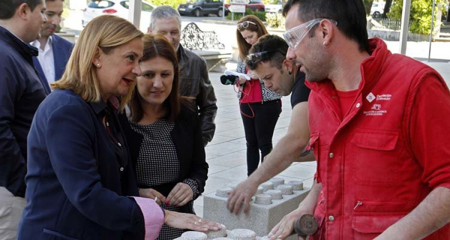 El Museo do Viño suma un conjunto escultórico de la Escola de Canteiros