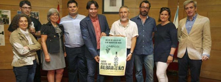 El diseño de una cambadesa ilustra el cartel de la LXIII Festa do Albariño