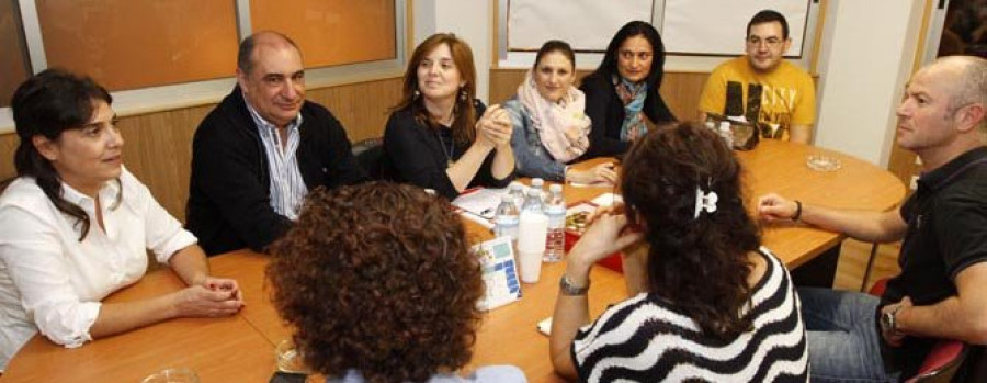 Pilar Cancela se reúne con representantes socialistas  de la comarca de O Salnés