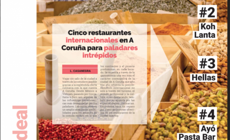 Restaurantes internacionales y Osteria Peroni: consulta el especial Gastroideal de la edición en papel del domingo