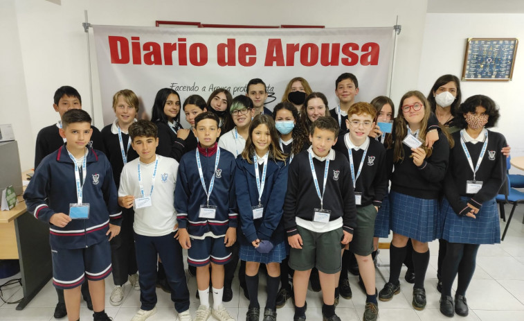 El alumnado de Primero de ESO B del Colegio Filipenses visita Diario de Arousa