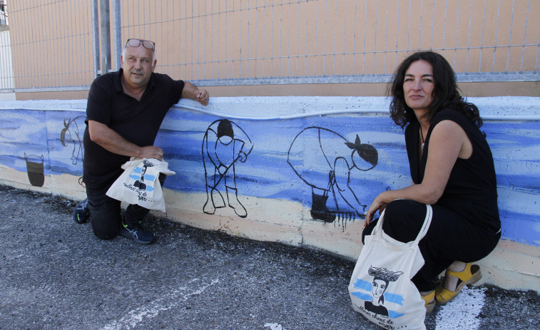 El Asorey crea con la artista Susana Ferradás 30 metros de homenaje a las “Mulleres cheas de mar”