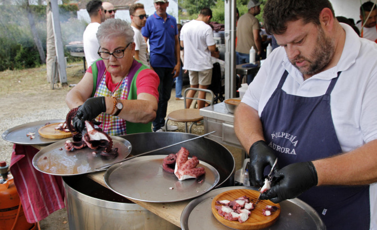 La navaja en A Illa y el pulpo en Pontearnelas restauran la tradición gastronómica estival