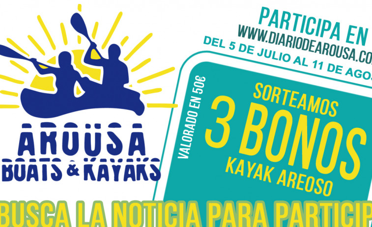 Diario de Arousa sortea 3 bonos dobles para la ruta Kayak Areoso
