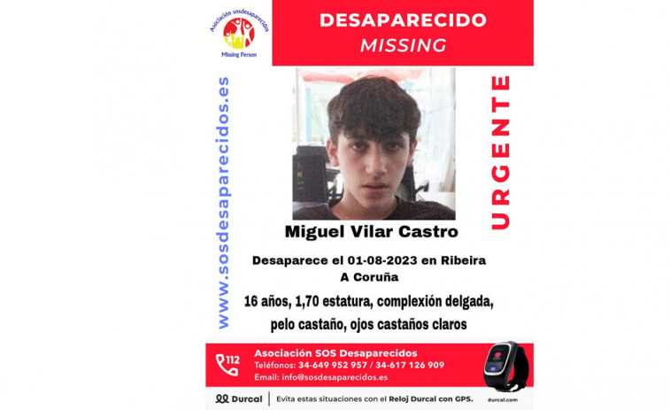 Buscan a un menor de Ribeira desaparecido desde hace más de diez días
