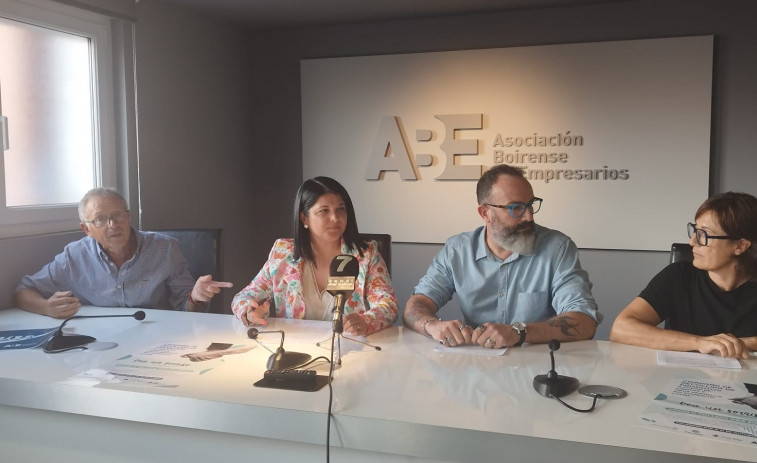 La ABE colabora en una campaña de recogida de productos de primera necesidad en negocios de Boiro