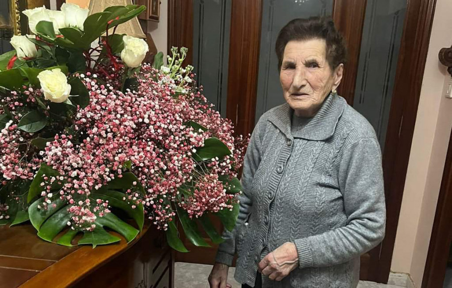 Purificación Pérez Sampedro, de Aguiño, cumplió 104 años
