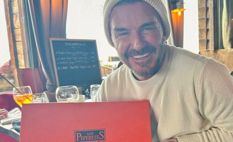David Beckham recibe un sabroso regalo de Los Peperetes de Carril