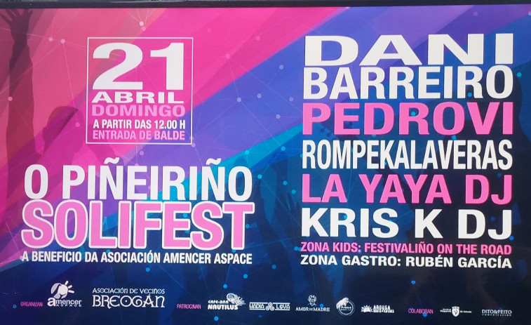 O Piñeiriño organiza su primer festival solidario con Dani Barreiro, Pedrovi y La Yaya DJ en el cartel