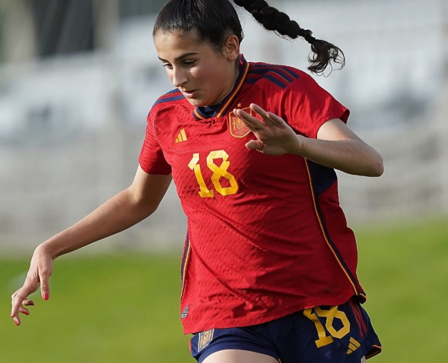 Lucía Rivas ya está en Suecia con España, que debuta el lunes ante Portugal en el Europeo