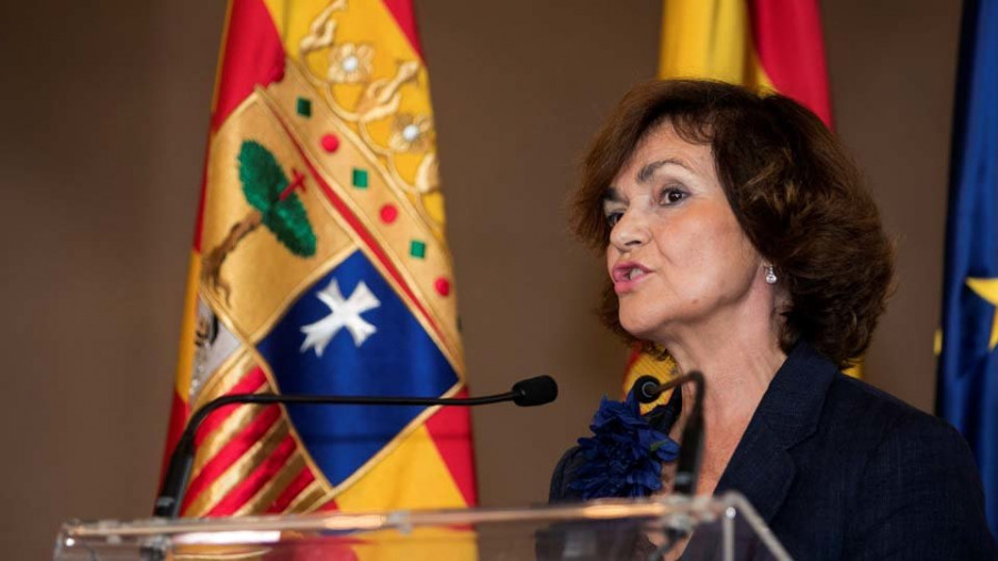Carmen Calvo reitera su apuesta por formar un gobierno progresista, sin apoyo del independentismo