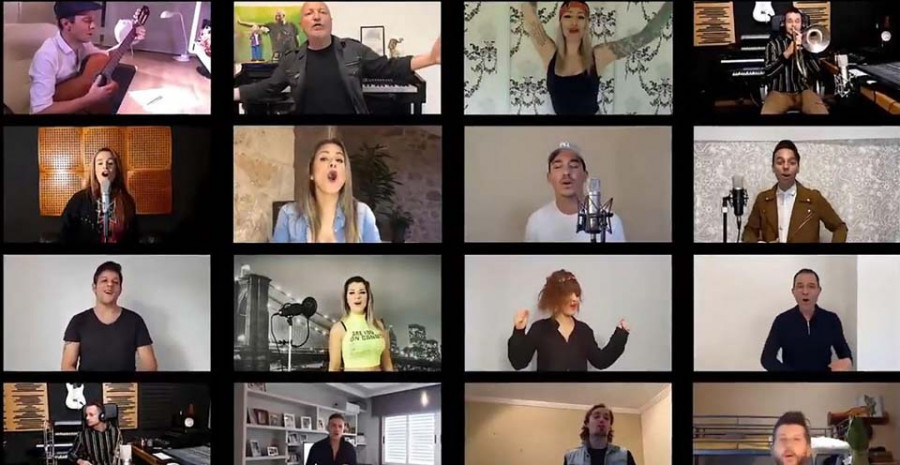 Artistas de la verbena gallega unen sus voces en la canción “Fuerte tienes que empujar”