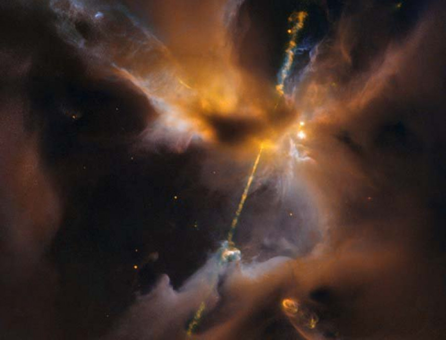 El telescopio Hubble se suma al fenómeno Star Wars con un sable láser cósmico