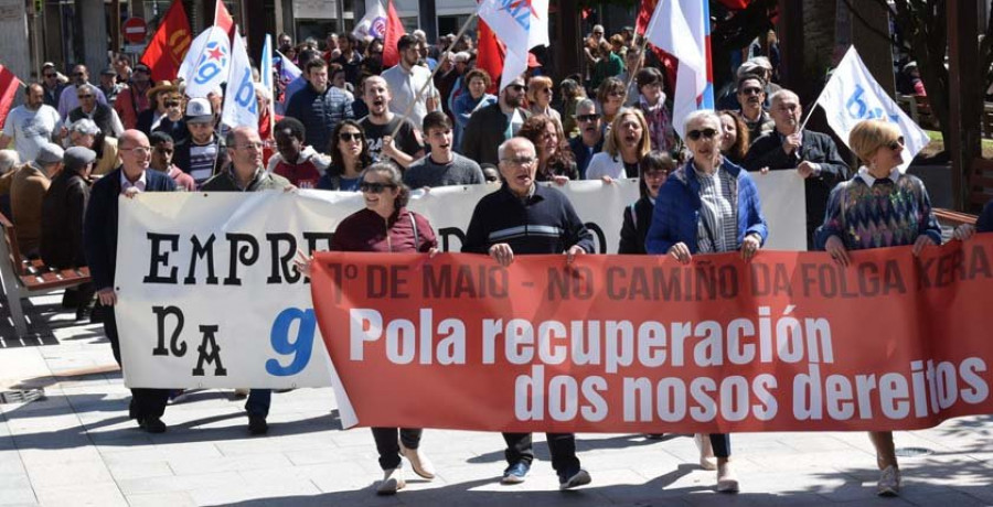 El 1 de mayo de la CIG en Ribeira se convierte en un canto a favor de las pensiones dignas y contra las injusticias
