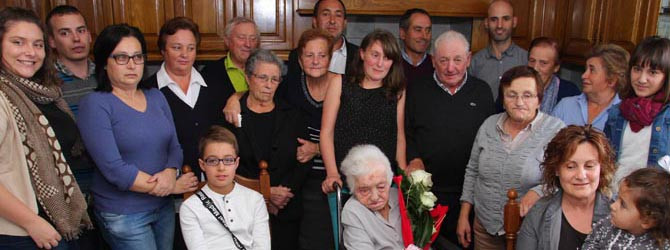 Carmen Rodiño, la tatarabuela centenaria de Meis