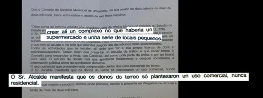 Un certificado demuestra que Fole conoce el proyecto de Megasa desde hace un año