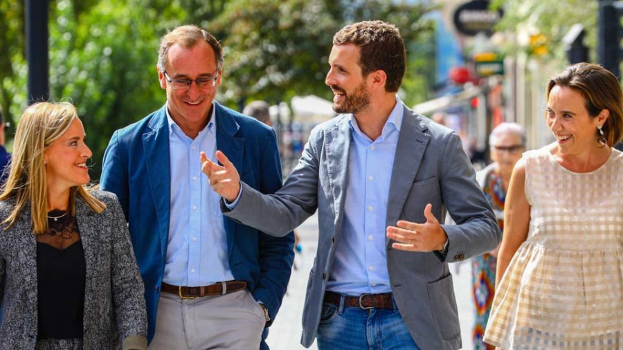 Casado expresa su respaldo al PP vasco y pone fin al debate sobre la foralidad