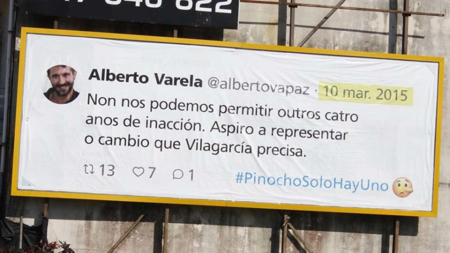 Las críticas a la gestión de Alberto Varela regresan a las calles con dos nuevas vallas