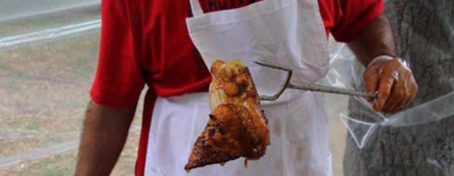 En Ribadumia, pollo asado