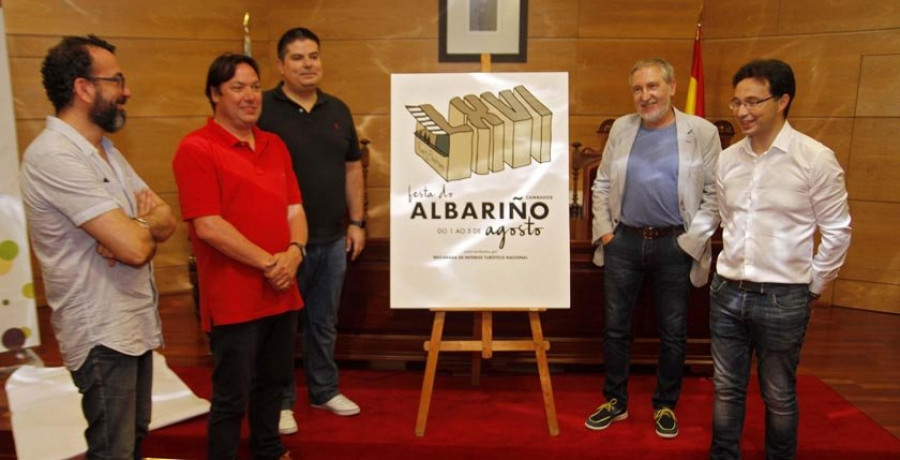 Julia González gana el concurso del Albariño con un cartel que da protagonismo a las casetas