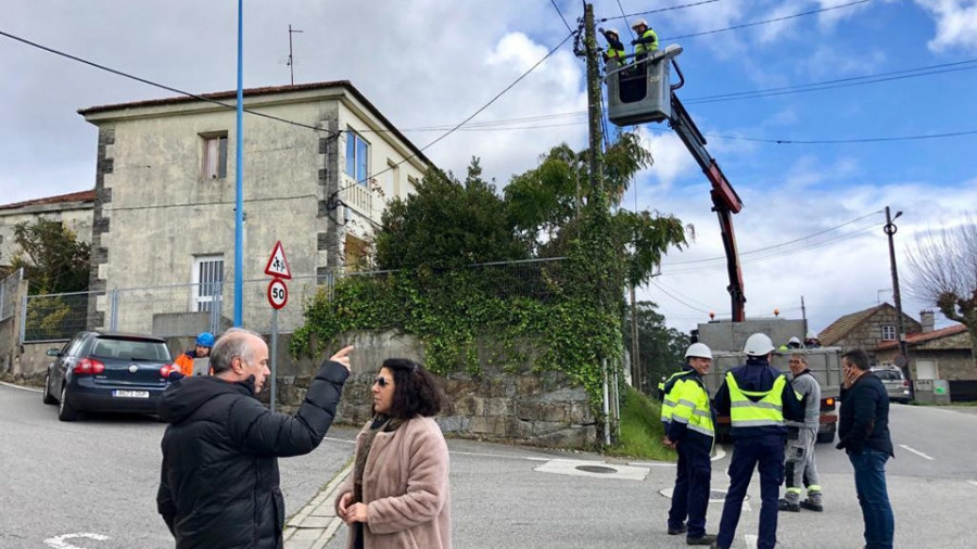 Vilanova tiende 20 kilómetros de su fibra óptica para cablear Baión