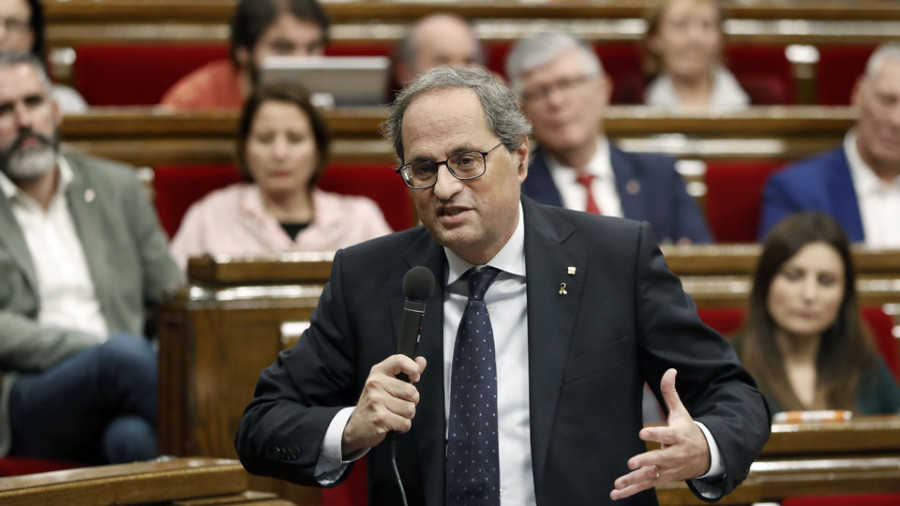 Torra quiere protagonizar un diálogo directo y asegura que Sánchez le “tiene que llamar”