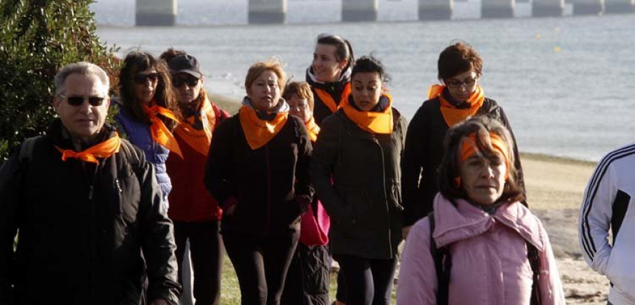 A Illa y Meis marchan para luchar  contra la violencia de género