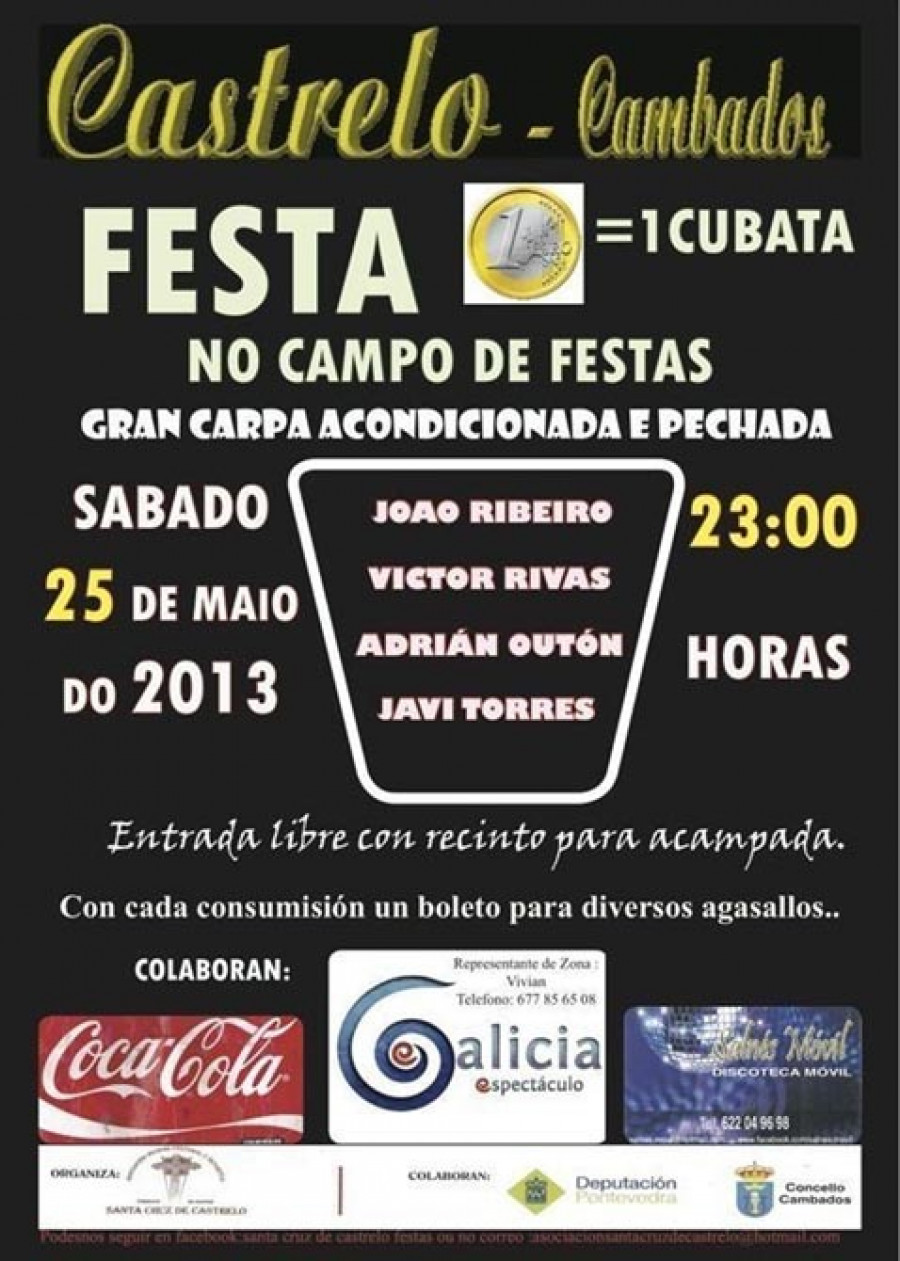 CAMBADOS-Una fiesta de cubatas sirve una breve polémica política
