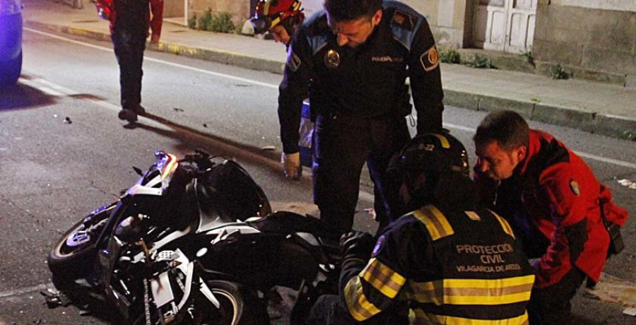 Fallece en el Hospital el conductor de la moto que chocó contra un coche en A Lomba