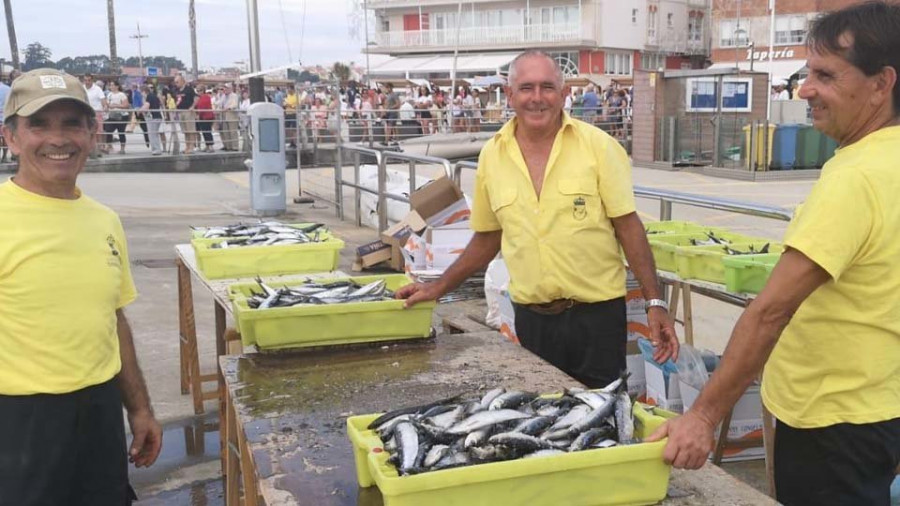 Sanxenxo triunfa con sardinas gratis en el Día del Turista