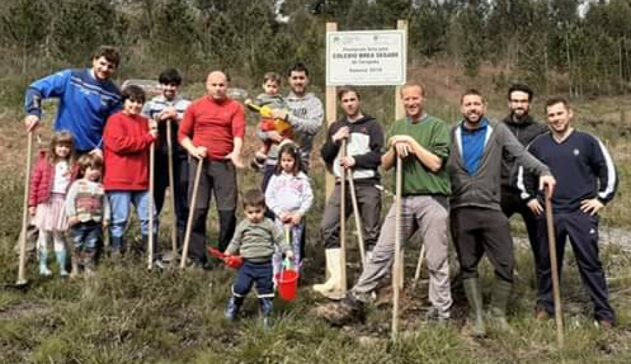 Fousas ao monte repone 50 árboles en una parcela de Campo Maneiro