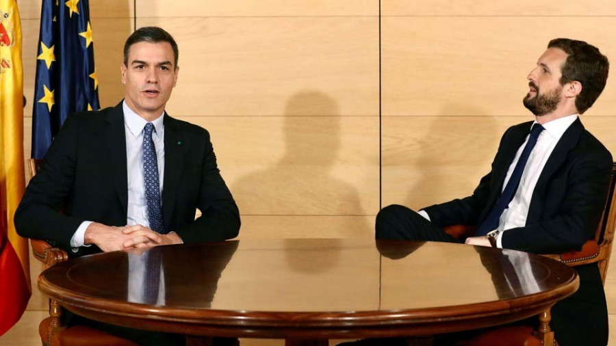 Sánchez choca con Arrimadas y Casado en la búsqueda de una alternativa a ERC