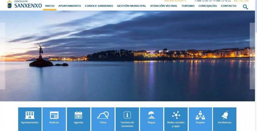 Sanxenxo estrena web y una aplicación de comunicación directa con los vecinos