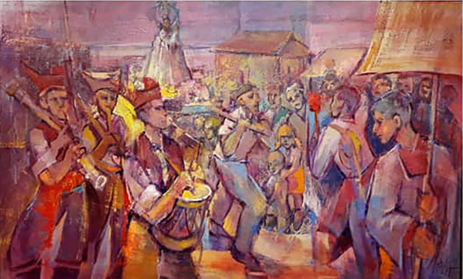 Miguel Anxo Macía gana el premio de pintura Ernesto Goday con un óleo sobre la romería de A Lanzada