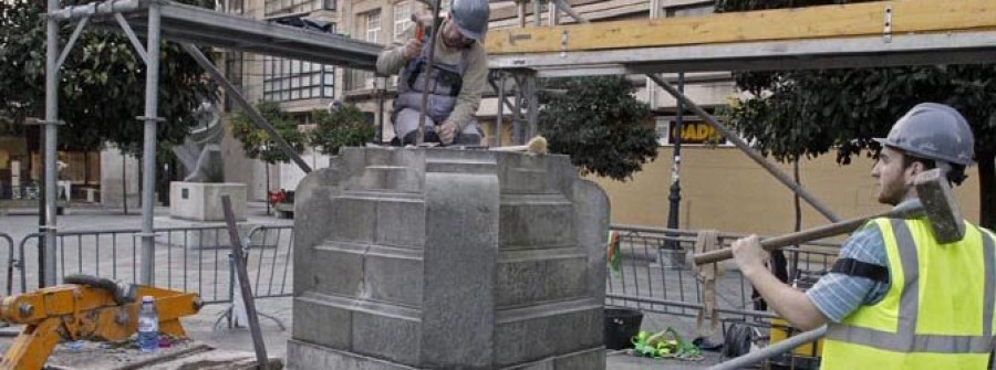 El Obelisco emprende su viaje a la Escola de Canteiros