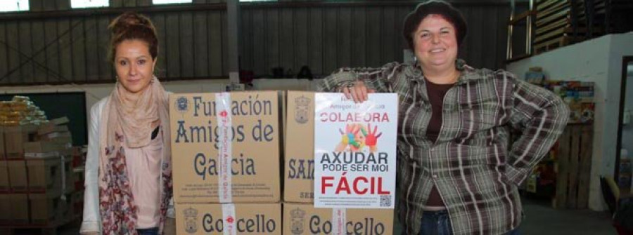 Amigos de Galicia incrementa el reparto de alimentos entre las familias sin recursos