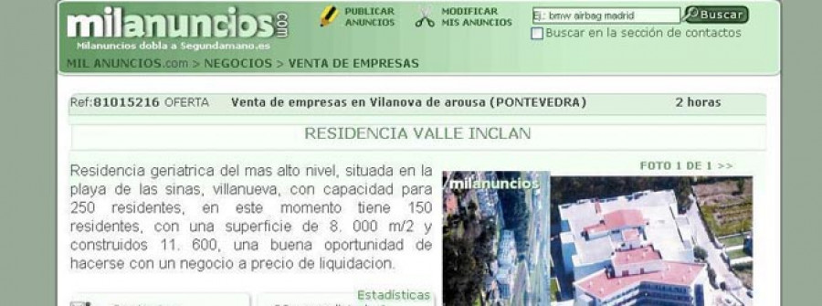 La Residencia Valle-Inclán sale a la venta  por Internet, pero solo durante dos horas