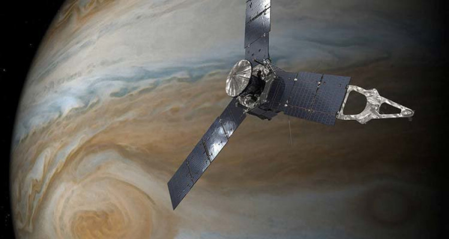 La nave Juno completa su visita a la gran mancha roja de Júpiter
