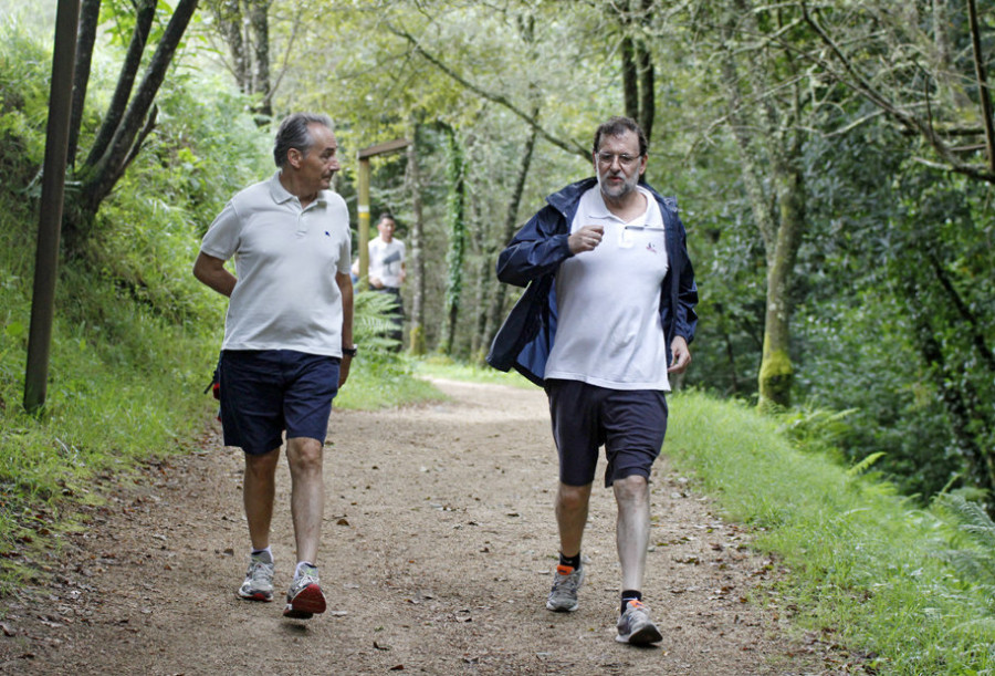 Rajoy disfruta de sus vacaciones en el corazón de la comarca de O Salnés