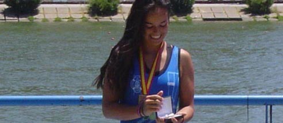 Elsa Costa, campeona gallega de remoergómetro