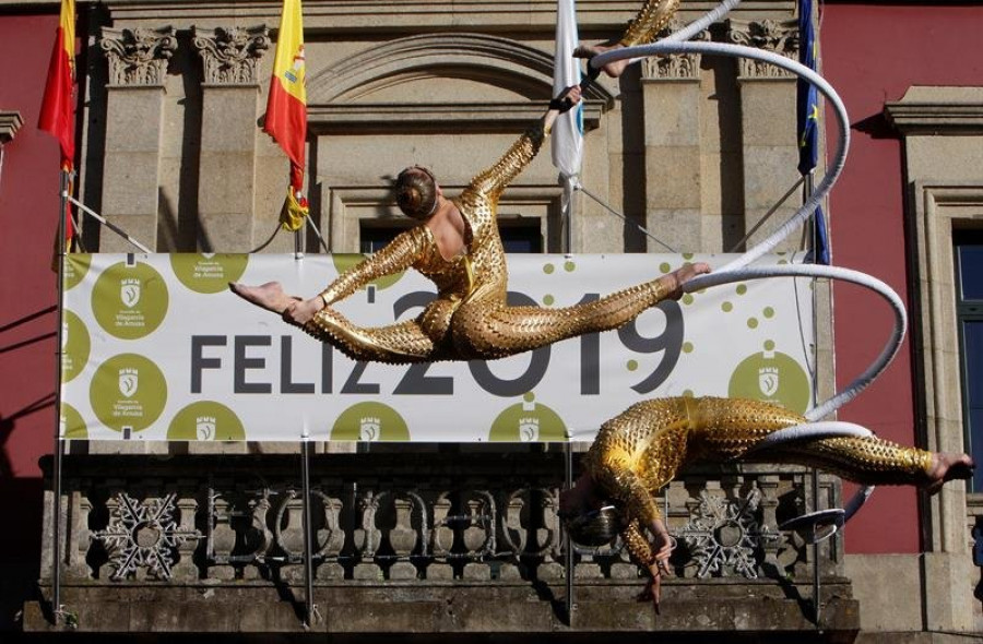 4 uvas sin comer en la fiesta pre fin de año en Vilagarcía de Arousa