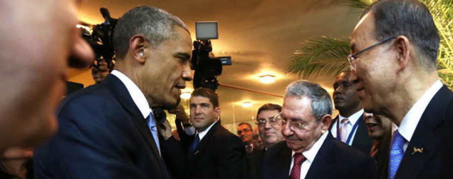 Obama y Castro se reúnen con el fin  de llegar a acuerdos entre Cuba y EEUU