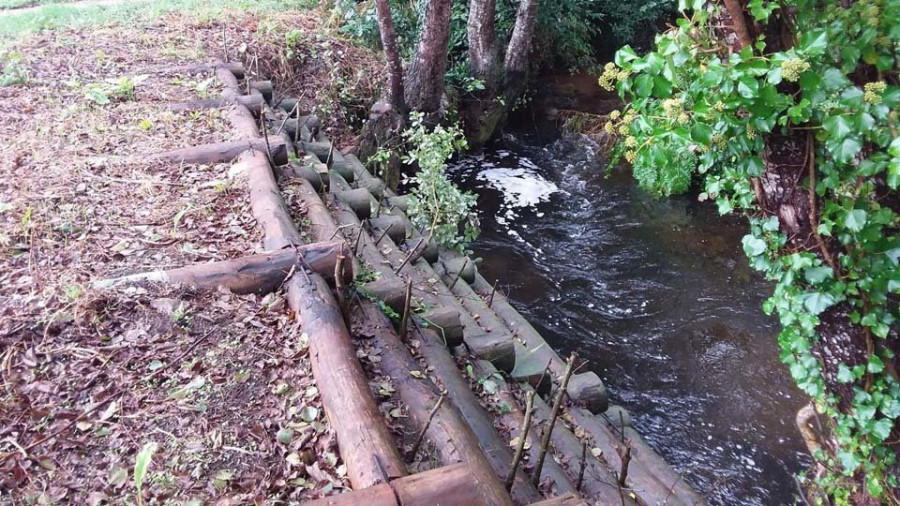 Augas de Galicia recurre a la bioingeniería para la limpieza y recuperación del río Artes
