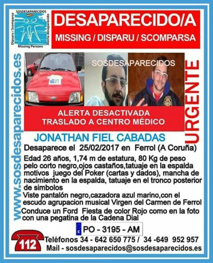 RIVEIRA - Localizado en Cedeira el joven riveirense que estaba desaparecido desde el pasado sábado