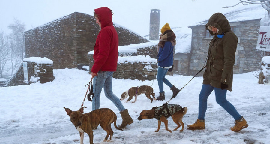 Galicia está en alerta por oleaje en toda  la costa y nieve en la montaña lucense