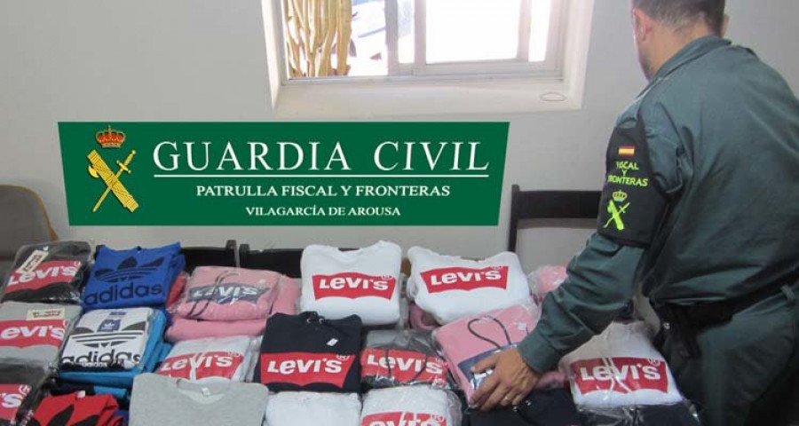 La Guardia Civil se incauta de ropa falsificada en un control selectivo realizado en Catoira