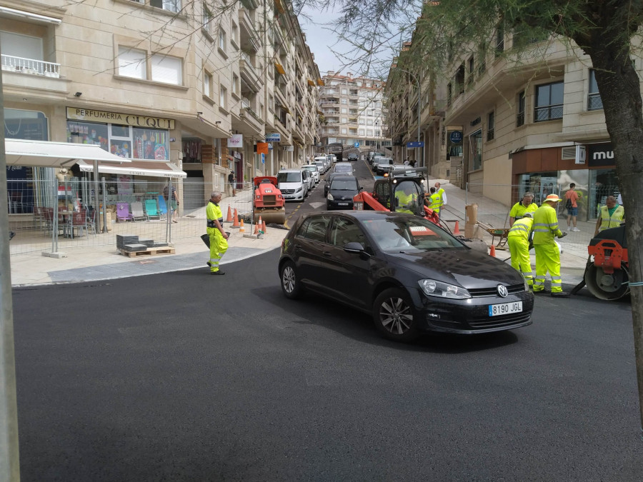 Silgar estrena este fin de semana una parte del pintado de preferencia peatonal