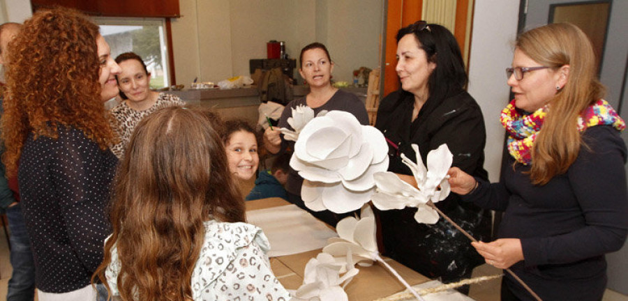 VILANOVA.- Colegios y un taller de memoria crean flores para lita cabellut