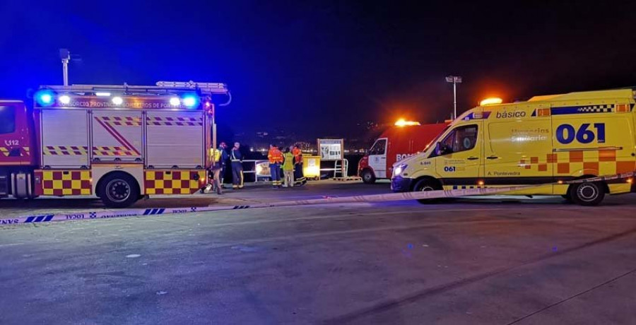 Fallece un hombre tras precipitarse con su furgoneta en el puerto de Portonovo